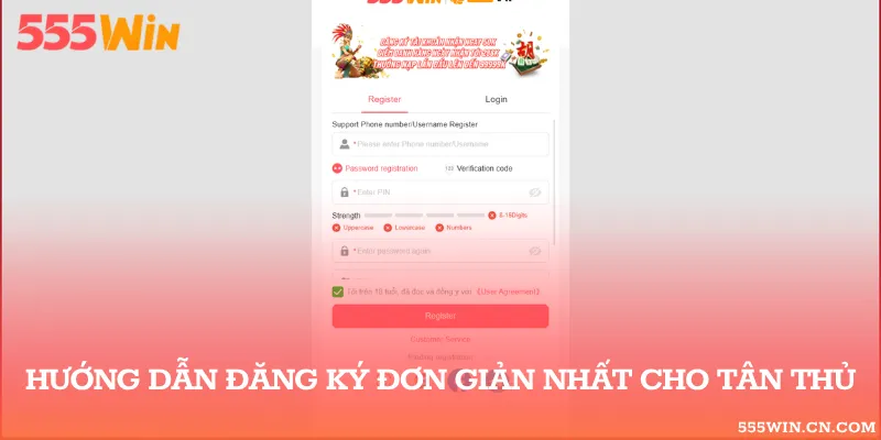 Các bước đăng ký nhanh chóng dễ dàng cho người mới chơi